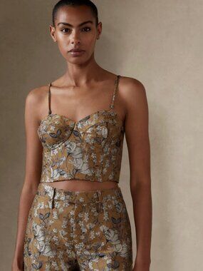 Banana Republic Cora Brocade Bustier Top